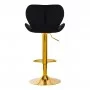 4Rico Bar Hocker QS-B15 preto aveludado