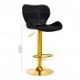 4Rico Bar Hocker QS-B15 nero velluto