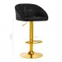 4Rico Bar Hocker QS-B16g terciopelo negro