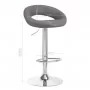 4Rico Bar Hocker QS-B10 ecopiel gris