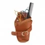 Belt holster for hairdressing scissors T11 brown