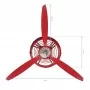 Klokdecoratie propeller rood