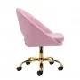 4Rico sillón giratorio QS-MF18G terciopelo rosa