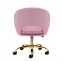 4Rico fauteuil pivotant QS-MF18G velours rose