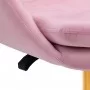 4Rico sillón giratorio QS-MF18G terciopelo rosa