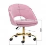 4Rico sillón giratorio QS-MF18G terciopelo rosa