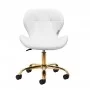 Tabouret cosmétique QS-06G or blanc