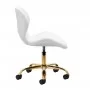 Tabouret cosmétique QS-06G or blanc